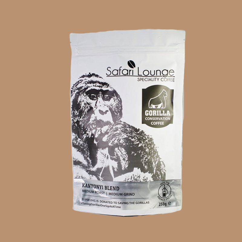 Gorilla Conservation Coffee Medium Roast Medium Grind 250g