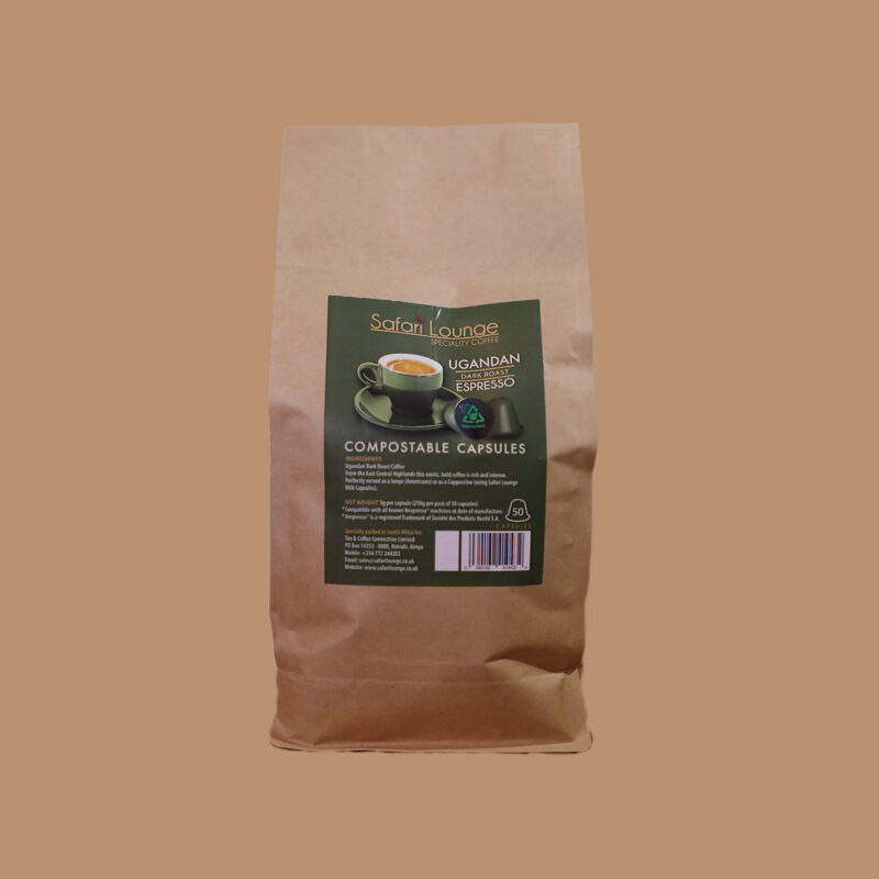 Ugandan Compostable Coffee Capsules - Dark Roast (50 Capsules)