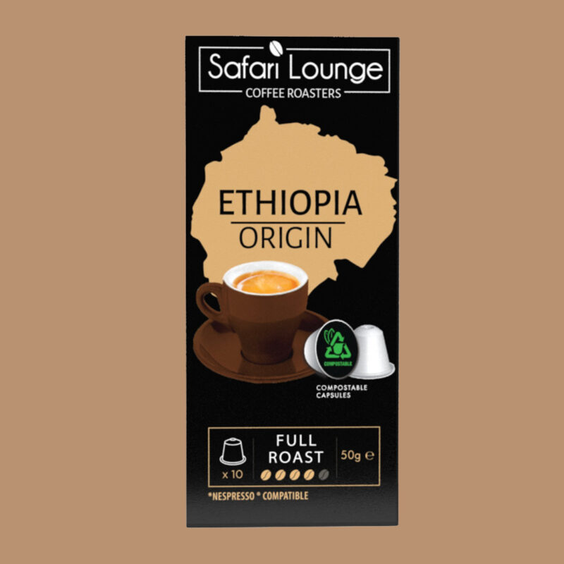 Ethiopian Compostable Coffee Capsules - Full Roast (10 Capsules)
